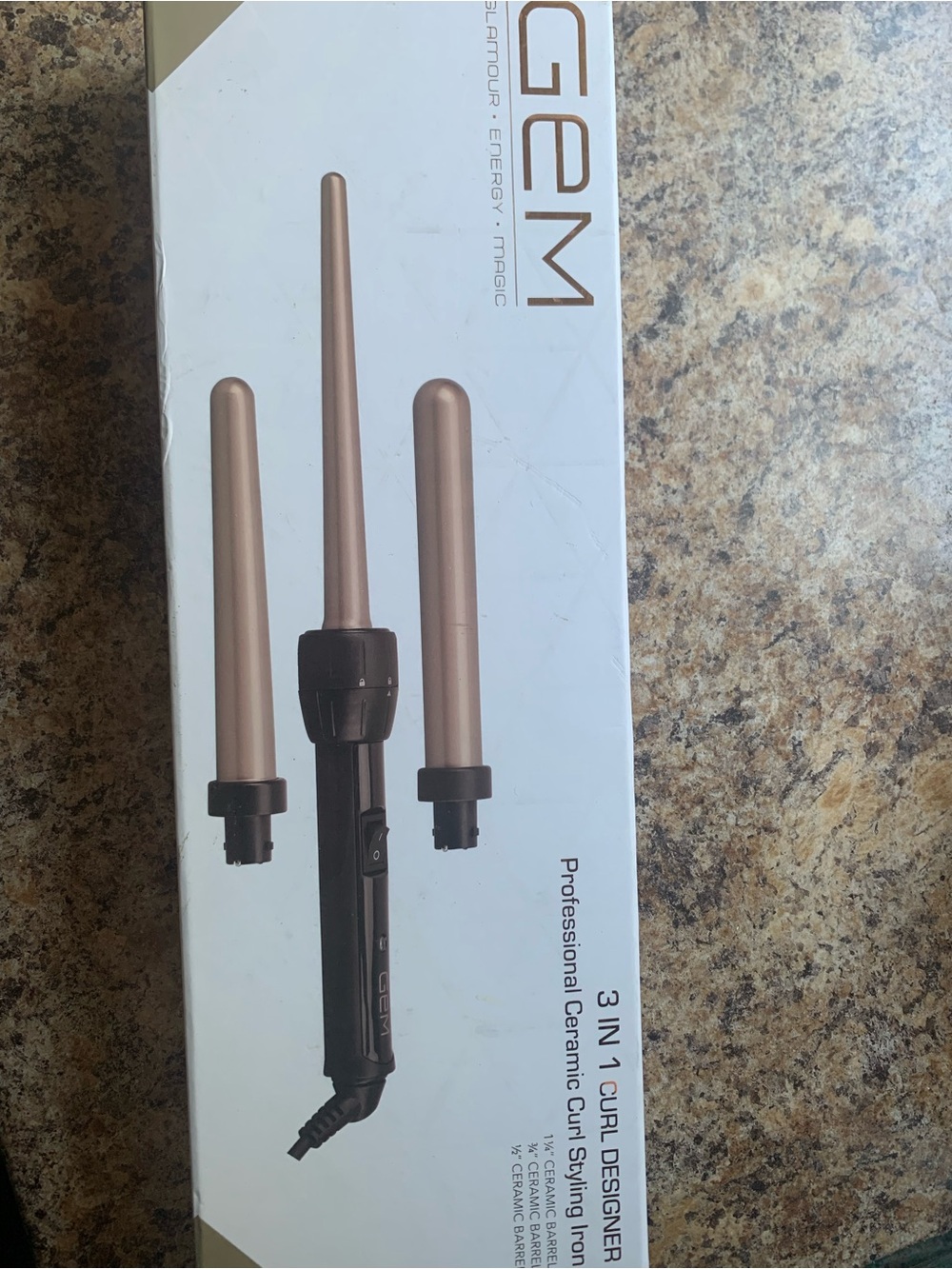 3-in-1 Interchangeable Curling Wand - Rose Gold